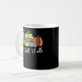 Es ist Fall Y’all Leopard Pattern Pumpkin Kaffeetasse (Vorderseite Links)