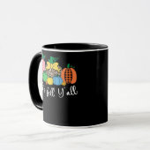 Es ist Fall Y’all Leopard Pattern Pumpkin Tasse (Vorderseite Links)