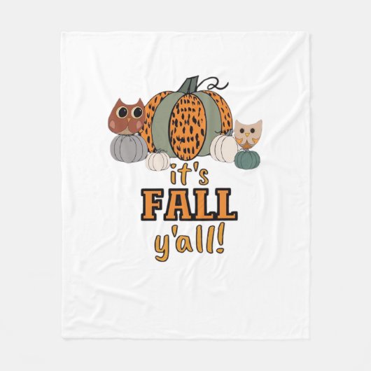 Es ist Fall Y’all, Leopard Pumpkins und Öfen Fleecedecke (Vorderseite)