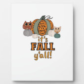 Es ist Fall Y’all, Leopard Pumpkins und Öfen Fotoplatte (Vorderseite)