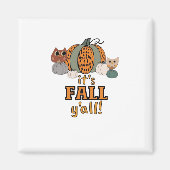 Es ist Fall Y’all, Leopard Pumpkins und Öfen Magnet (Vorne)