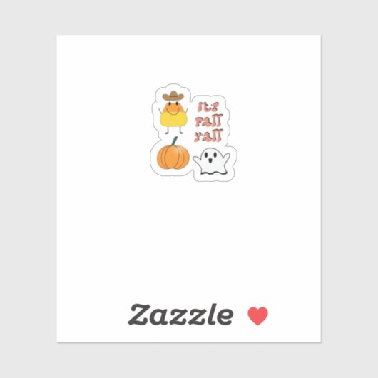 Es ist Fall Y’all Minimal Clean Aufkleber (Blatt)