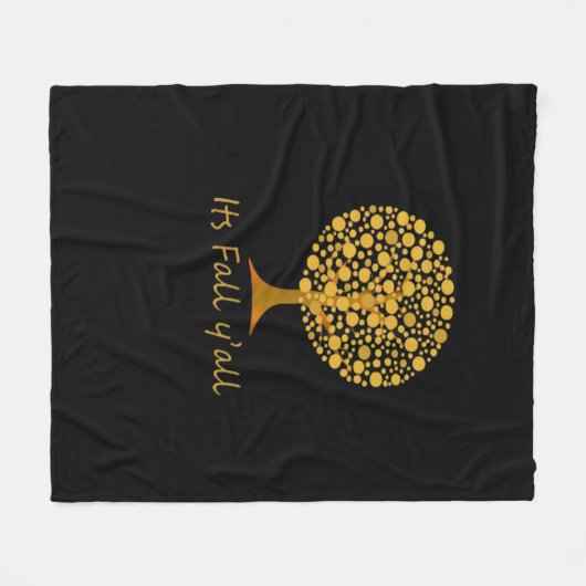 Es ist Fall Y’all Minimal Clean Fleecedecke (Vorderseite (Horizontal))