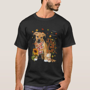 Es ist Fall Y All Pitbull Boxer Mix Dog Erntedank T-Shirt