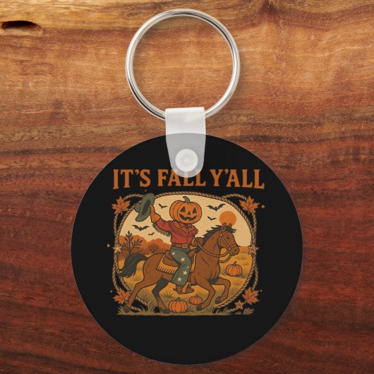 Es ist Fall Y’all Pumpkin Minimal Clean Schlüsselanhänger (Vorderseite)
