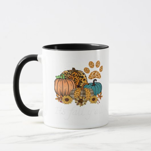 Es ist Fall Y’all Pumpkin Minimal Clean Tasse (Links)