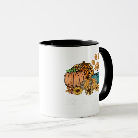 Es ist Fall Y’all Pumpkin Minimal Clean Tasse (VorderseiteRechts)