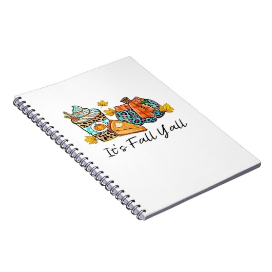 Es ist Fall Y’all Pumpkin Spice Leopard Pumpkin Pi Notizblock (Rechte Seite)