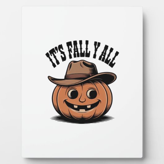 Es ist Fall Y’all Pumpkin Trendy Graphic Fotoplatte (Vorderseite)