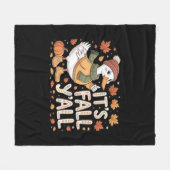 Es ist Fall Y’all Retro Classic Fleecedecke (Vorderseite (Horizontal))
