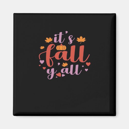 Es ist Fall Y’all Retro Classic Magnet (Vorne)