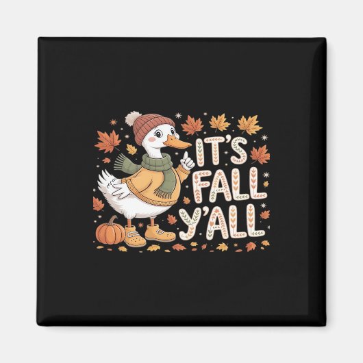Es ist Fall Y’all Retro Classic Magnet (Vorne)