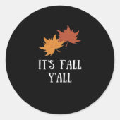 Es ist Fall Y'all ästhetische Grafik Runder Aufkleber (Vorderseite)