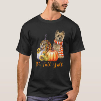 Es ist Fall Y'all Cairn Terrier Dog Leopard Pumpki T-Shirt