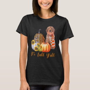 Es ist Fall Y'all Cockapoo Dog Leopard Pumpkin Fal T-Shirt