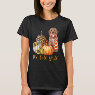 Es ist Fall Y'all Cockapoo Dog Leopard Pumpkin Fal T-Shirt