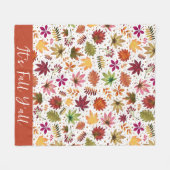 Es ist Fall Yall Erntedank Harvest Herbstlaubs Fleecedecke (Vorderseite (Horizontal))