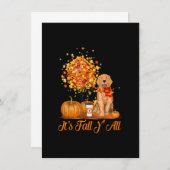 Es ist Fall Y'All Golden Retrievers Hund Halloween Einladung (Vorne/Hinten)