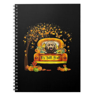 Es ist Fall Y'all Goldendoodle Erntedank Pumpkin Notizblock