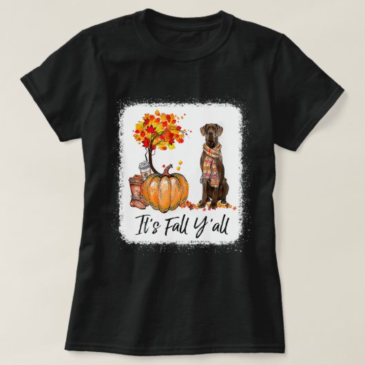 Es ist Fall Y'All Great Dane Hund Liebhaber Ernted T-Shirt (Design vorne)