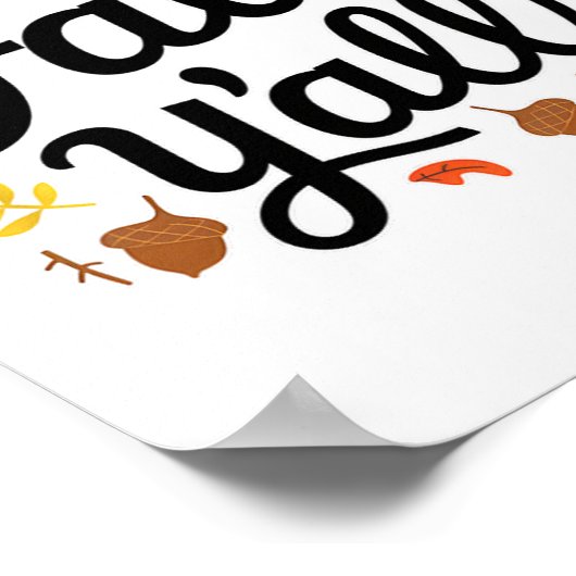 Es ist Fall Yall Halloween Bats Pumpkin Fall Hallo Poster (Ecke)