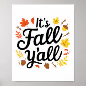 Es ist Fall Yall Halloween Bats Pumpkin Fall Hallo Poster (Vorne)