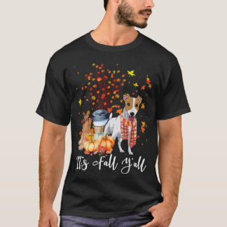 Es ist Fall Y'all Jack Russell Terrier Dog Pumpkin T-Shirt