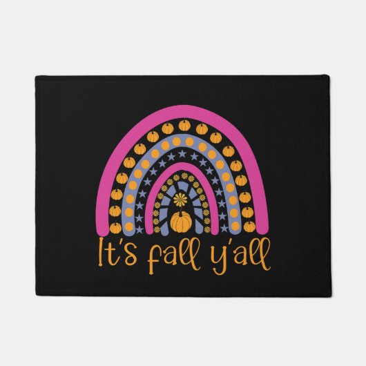 Es ist Fall y'all Kürbisregenbogen Fußmatte (Vorderseite)
