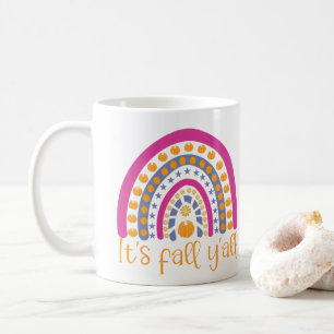 Es ist Fall y'all Kürbisregenbogen Kaffeetasse