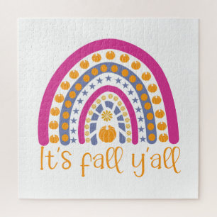 Es ist Fall y'all Kürbisregenbogen Puzzle