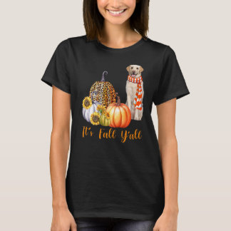 Es ist Fall Y'all Labrador Dog Leopard Pumpkin Fal T-Shirt