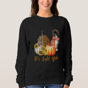 Es ist Fall Y'all Lhasa Apso Dog Leopard Pumpkin F Sweatshirt