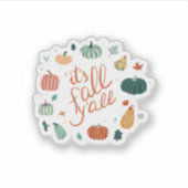Es ist Fall Y'all. Mit Pumpkins und Blätter fallen Aufkleber (Vorderseite)