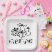 Es ist Fall Y'all Pappteller (Party)