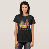 Es ist Fall Y'all Pitbull Dog Leopard Pumpkin Fall T-Shirt (Vorne ganz)