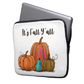Es ist Fall Y'all Pumpkins Laptopschutzhülle (Vorderseite Links)