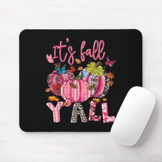 Es ist Fall Y'all Pumpkins Nk Ribbon Brustkrebs A Mousepad (Mit Mouse)