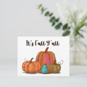 Es ist Fall Y'all Pumpkins Postkarte (Stehend Vorderseite)