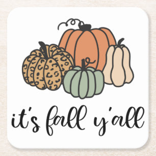 Es ist Fall Y'all Rechteckiger Pappuntersetzer