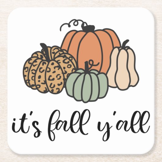 Es ist Fall Y'all Rechteckiger Pappuntersetzer (Vorderseite)