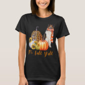 Es ist Fall Y'all Sheltie Dog Leopard Pumpkin Fall T-Shirt (Vorderseite)