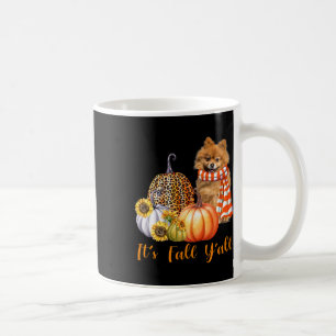 Es ist Fall Y'all Spitz Dog Leopard Pumpkin Fal Kaffeetasse