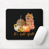 Es ist Fall Y'all Spitz Dog Leopard Pumpkin Fal Mousepad (Mit Mouse)