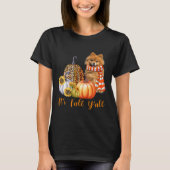 Es ist Fall Y'all Spitz Dog Leopard Pumpkin Fal T-Shirt (Vorderseite)
