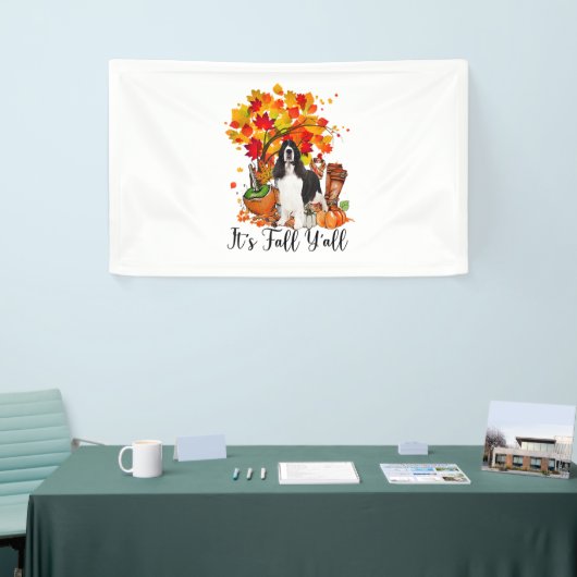 Es ist Fall Y'all Springer Spaniel Hund Halloween  Banner (Messeveranstaltung)