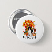Es ist Fall Y'all Springer Spaniel Hund Halloween Button (Vorne & Hinten)