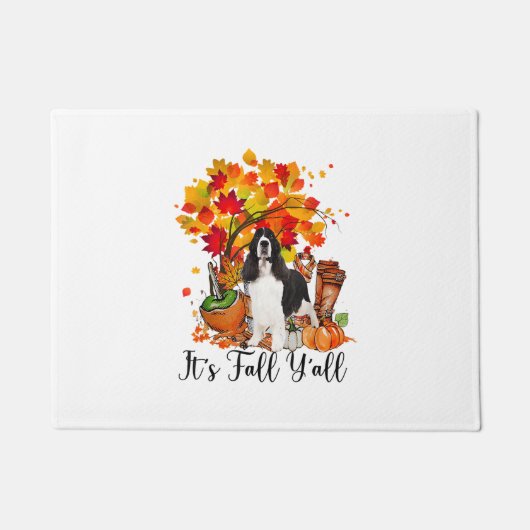 Es ist Fall Y'all Springer Spaniel Hund Halloween Fußmatte (Vorderseite)
