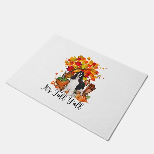 Es ist Fall Y'all Springer Spaniel Hund Halloween Fußmatte (Schrägansicht)