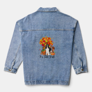 Es ist Fall Y'all Springer Spaniel Hund Halloween Jeansjacke