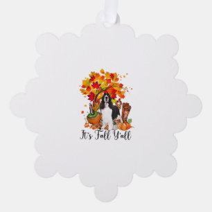 Es ist Fall Y'all Springer Spaniel Hund Halloween Ornament Karte